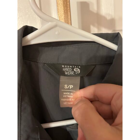 Mountain Hardwear Canyon Pro Short Sleeve Shirt, Gray, Size Small - Picture 4 of 4